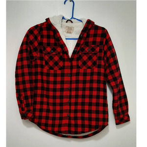 Kids Boston Traders Plaid Coat Size Larger 14/16
